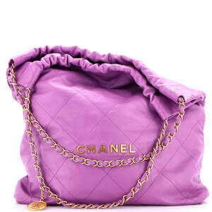 Chanel Large 22 Chain Hobo Quilted Calfskin